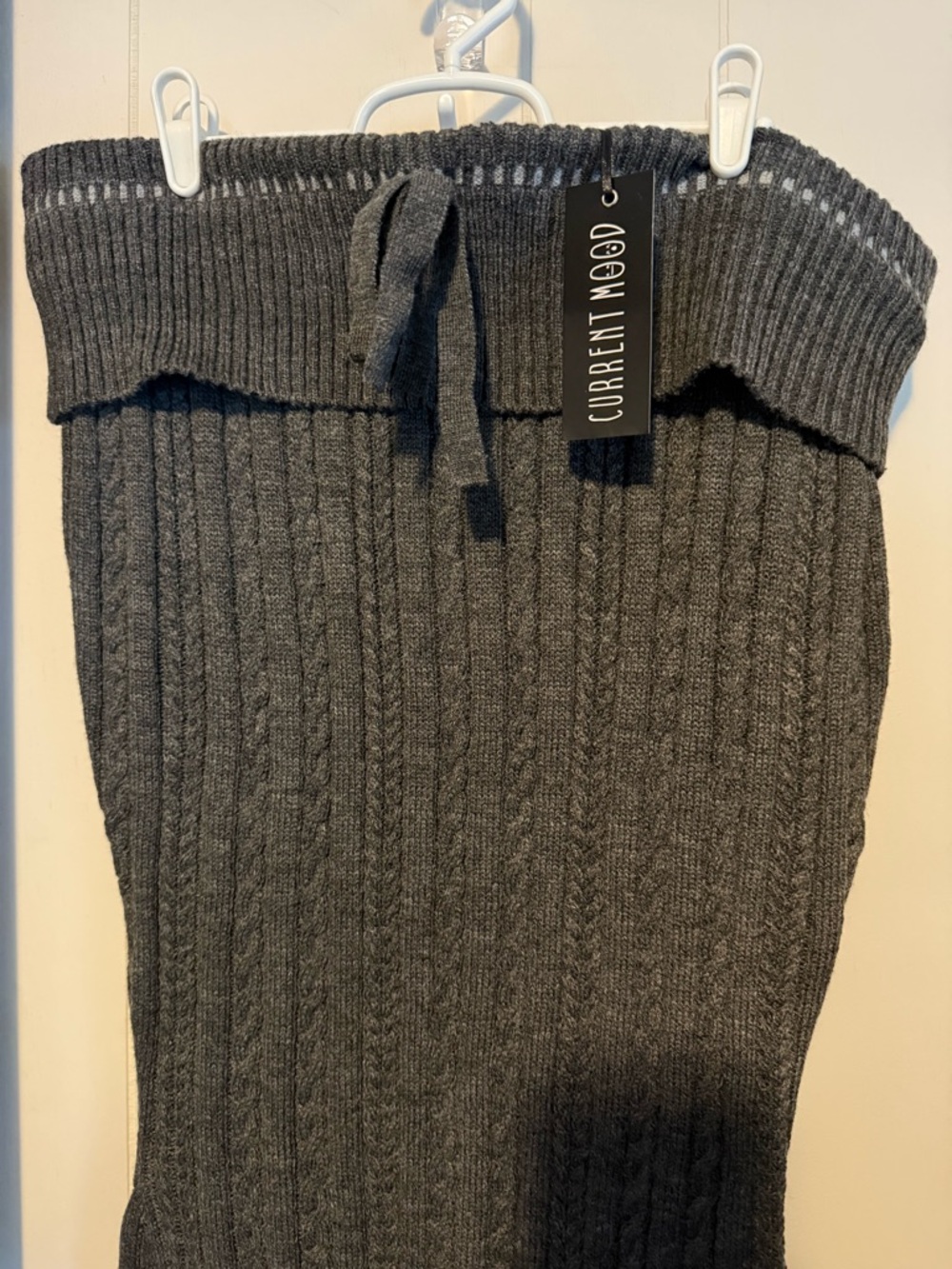 🆕 Dolls Kill DEEP THOUGHTS CABLE KNIT MAXI SKIRT size 1x - Picture 3 of 5